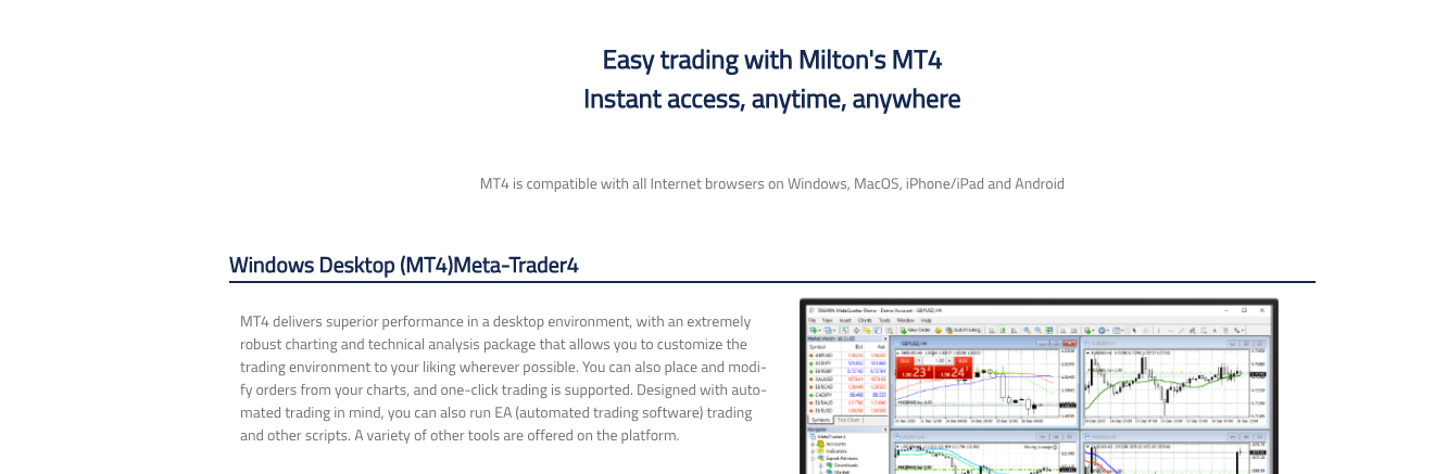 Milton Prime trading platforms review